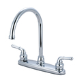 Olympia Faucets Two Handle Kitchen Faucet, NPSM, Standard, Polished Chrome, Weight: 3.7 K-5340
